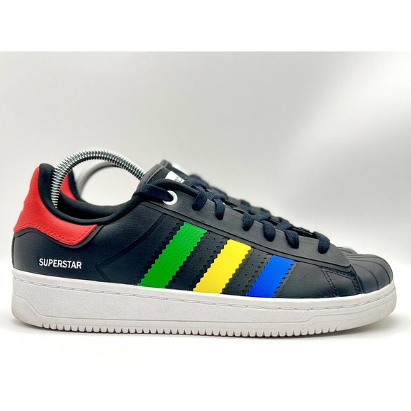 adidas Shoes Mens Size 7 Originals Superstar OT Tech Sneakers Black Multicolor - Picture 1 of 6